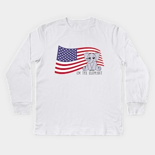 Proud to be An American Kids Long Sleeve T-Shirt